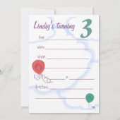 Modifier l'âge Invitation de fête d'anniversaire (Dos)