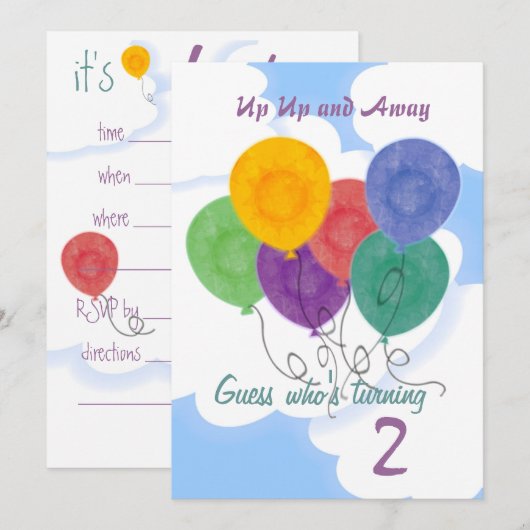 Modifier l'âge Invitation de fête d'anniversaire (Devant / Derrière)