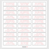 modifier le étiquette de adresse invité rouge de n (Feuille)