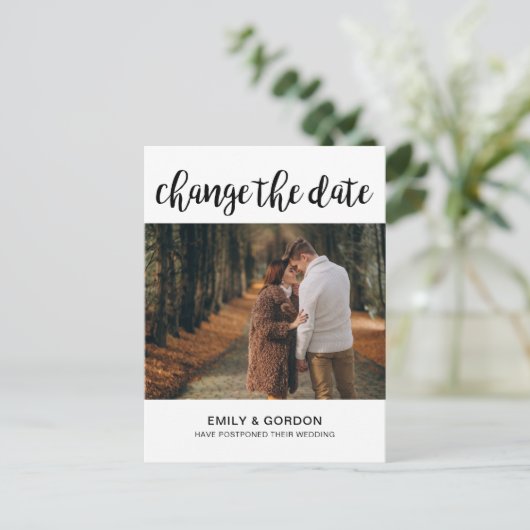 Modifier le Faire-part Mariage de date reportée (Debout devant)