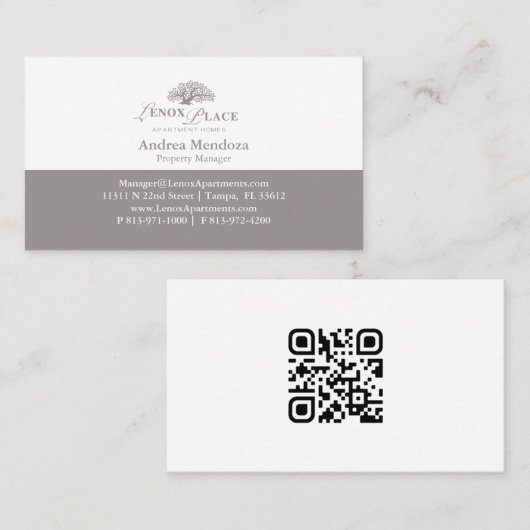 Modifier le modèle de carte de visite de 2 apparte (Devant / Derrière)