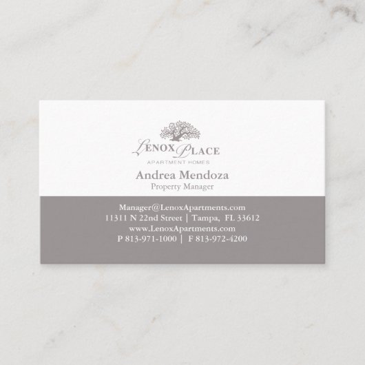 Modifier le modèle de carte de visite de 2 apparte (Devant)