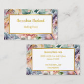 MODIFIER LE PRINTEMPS CARTE DE VISITE FLORAL (Devant / Derrière)