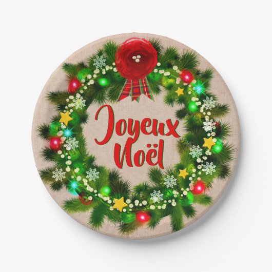 Modifier le texte Assiette joyeux Noël 7" (Devant)