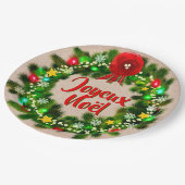 Modifier le texte Assiette joyeux Noël 9" (Angle)