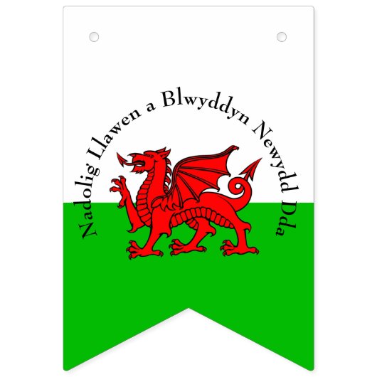 Modifier le texte Gallois Drapeau Rouge Dragon Noe (Deuxième drapeau)
