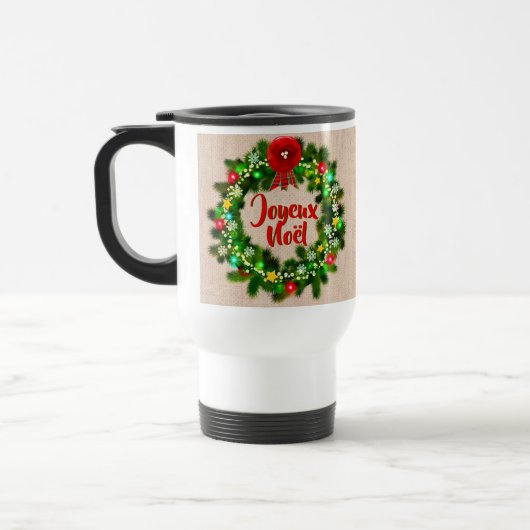 Modifier le texte Tasse de voyage joyeux Noël (Gauche)