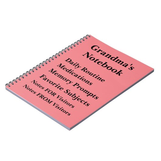 Modifier N'IMPORTE QUEL Texte - Grand-mère Carnet  (Côté gauche)