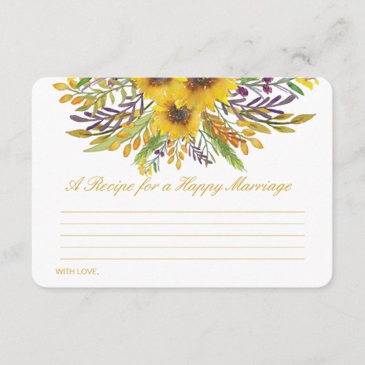 Modifier une recette pour une carte de mariage heu (Devant)