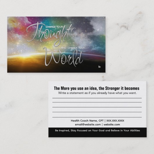 Modifier votre Carte de visite d'Affirmation de pe (Devant / Derrière)