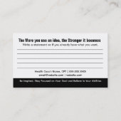 Modifier votre Carte de visite d'Affirmation de pe (Dos)