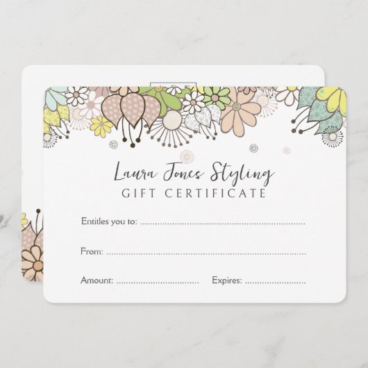 Modifier votre propre Modèle de bon cadeau (Devant / Derrière)