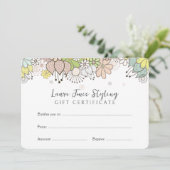 Modifier votre propre Modèle de bon cadeau (Debout devant)