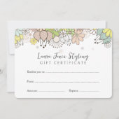 Modifier votre propre Modèle de bon cadeau (Devant)