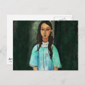 Modigliani Alice Fine Art Painting Briefkaart (Voorkant / Achterkant)