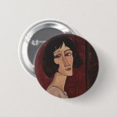 Modigliani Amedeo Portrait Ronde Button 5,7 Cm (Voorkant /achterkant)
