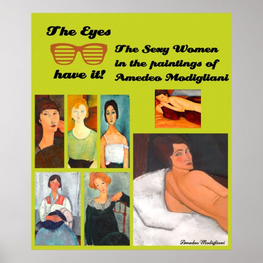 Modigliani Art Collage Poster (Voorkant)