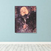 Modigliani - Portret van Diego Rivera Canvas Afdruk (Insitu (Houten vloer))