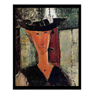 Modigliani - portret van Madame Pompadour Perfect Poster