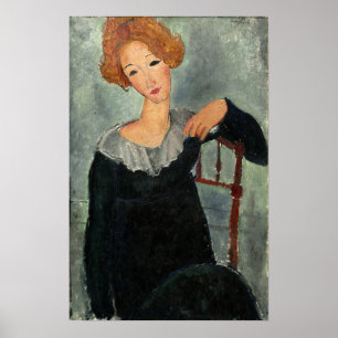 Modigliani - Vrouw met Red Hair 1917 Poster