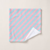 Modish Blush Pink Blue Modern Elegant Sjabloon Bad Handdoek (Wasdoekje)