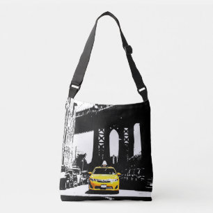Modish Zwart NY New York City Geel Taxi Brooklyn Crossbody Tas