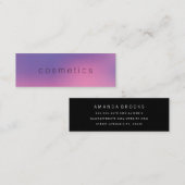 Modner minimalistisch gemengde achtergrond mini visitekaartje (Voorkant / Achterkant)