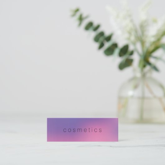 Modner minimalistisch gemengde achtergrond mini visitekaartje (Staand voorkant)