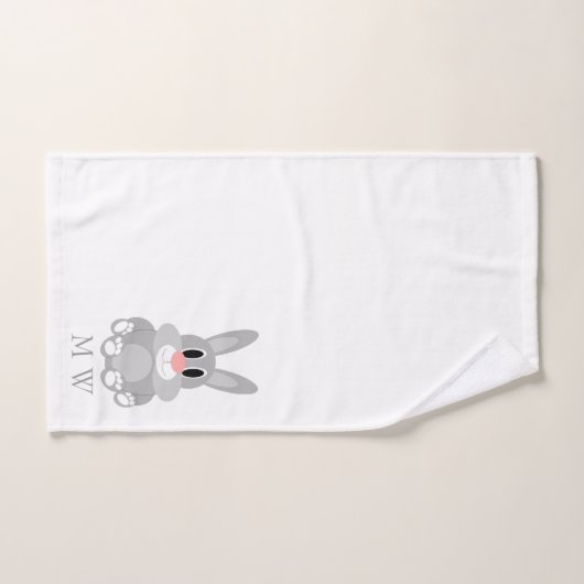 Modogrammé de conception de lapin (Serviette à main)