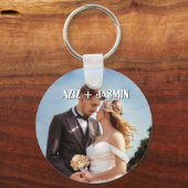 Modren blush pink floral sleutelhanger (Achterkant)