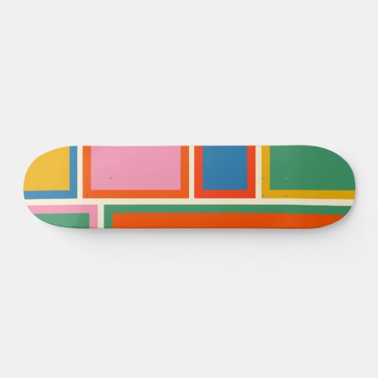 Modulaire retromoderne kleurrijke geometrische Abs Skateboard (Horizontaal)