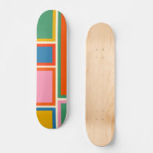 Modulaire retromoderne kleurrijke geometrische Abs Skateboard (Voorkant)