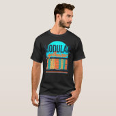 Modulaire Synthesizer Synthwave 80s Synthesiz T-shirt (Voorkant volledig)
