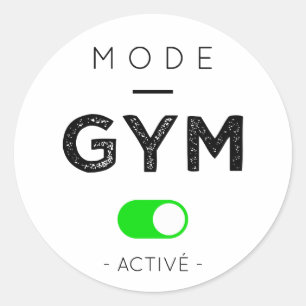 Modus actief gym ronde sticker