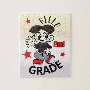 Moe Anime Jongen Hallo 2de Leerjaar Legpuzzel