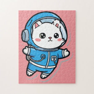 Moe astronaut kat aangepaste foto legpuzzel