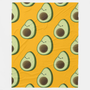 Moe Avocado Cartoon Patroon Sherpa Deken