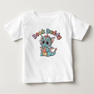 Moe boek vriendje lezend draak baby T-shirt