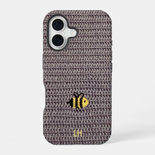 Moe Cozy Haakbij Garengarens Naam Beginletters iPhone 16 Hoesje