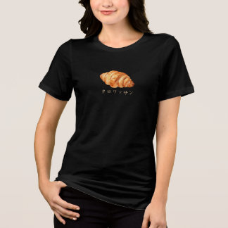 Moe Croissant Japans Tekst Design Tri-Blend Shirt
