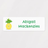Moe fruit ananas cartoon gepersonaliseerd labels (Design 2)
