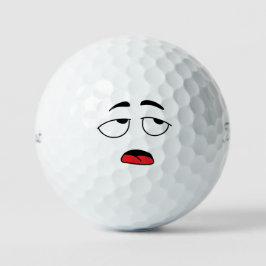 Moe glimlach emoticon golfballen