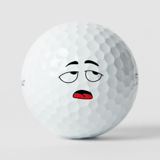 Moe glimlach emoticon golfballen (Voorkant)