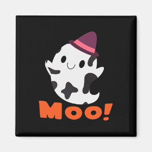 Moe! Grappige Koe Ghost Halloween Vrouwen Meisjes Magneet