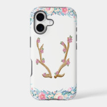 Moe Hoorntak van Eland met Bloemen Phonehoes