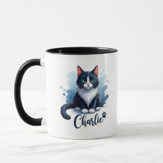 Moe kat kunstwerk mok – Cadeau voor dierenvrienden
