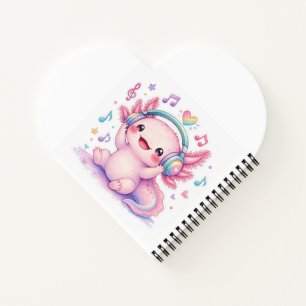 Moe Kawaii Axolotl Met Monogram Notitieboek