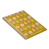 Moe Kawaii Fruit Patroon Gepersonaliseerde Naam Gr Notitieboek (Rechterzijde)