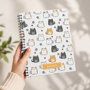 Moe Kawaii Kat Patroon Persoonlijke Spiraal Notitieboek