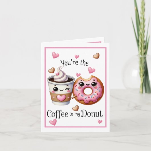Moe Kawaii Koffie en Donuts Bedankkaart (Voorkant)